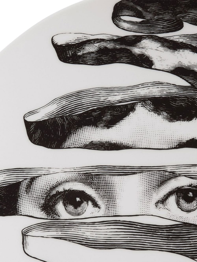 Fornasetti Graphic-print Plate In Weiss