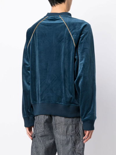 Rhude Crest-embroidered Sweatshirt In Blau