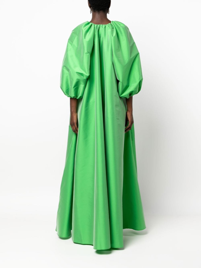 Shop Bernadette George V-neck Gown In Green