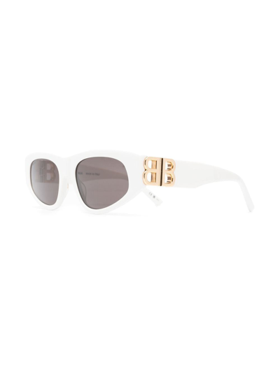 Balenciaga Dynasty D-frame Sunglasses In Weiss