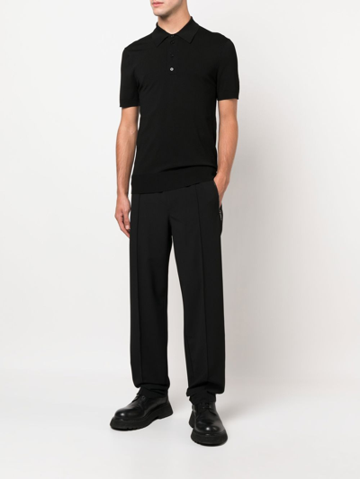Shop Neil Barrett Short-sleeved Polo Shirt In Black