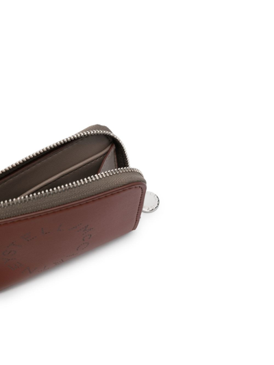 Stella Mccartney Perforated Logo-detail Purse In Braun
