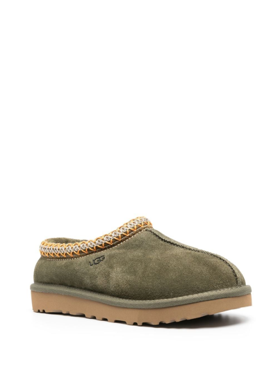Shop Ugg Burn To Live Suede Slippers In Grün