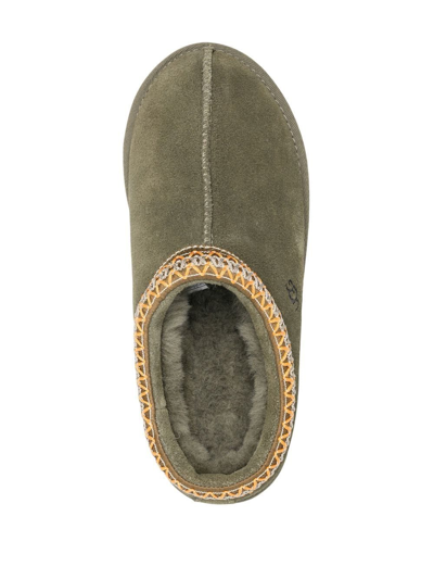Shop Ugg Burn To Live Suede Slippers In Grün