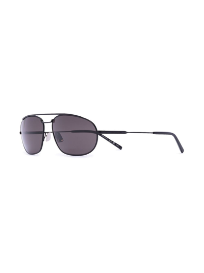 Saint Laurent Sl 561 Edgy Pilot-frame Sunglasses In Schwarz