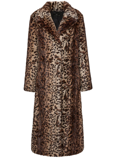 Shop Unreal Fur Alpha Faux-fur Animal Coat In Neutrals