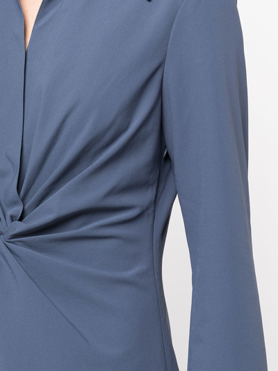 Shop Cinq À Sept Mckenna Twist-detail Dress In Blau