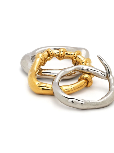 Vann Jewelry Three-layer Stack Ring In Silver
