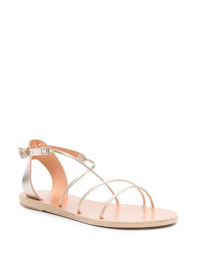 Shop Ancient Greek Sandals Meloivia Metallic-effect Sandals In Gold