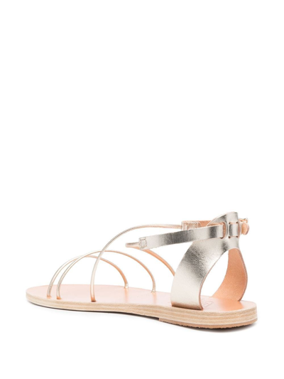 Shop Ancient Greek Sandals Meloivia Metallic-effect Sandals In Gold