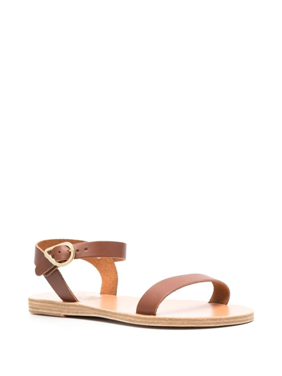 Shop Ancient Greek Sandals Drama Leather Sandals In Brown