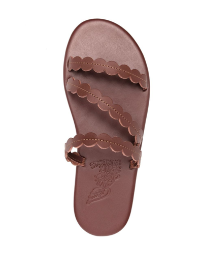 Shop Ancient Greek Sandals Oceanis Strap Sandals In Brown