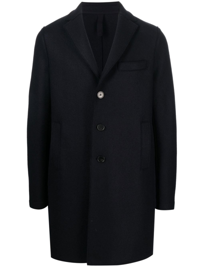 Shop Harris Wharf London Single-breasted Cashmere Coat In Blau