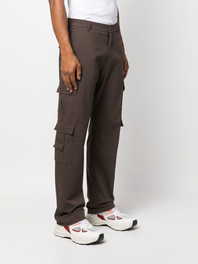 Shop Martine Rose Cargo Style Trousers In Braun