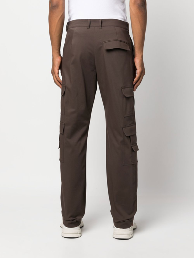 Shop Martine Rose Cargo Style Trousers In Braun