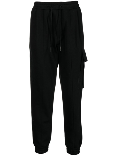 Shop Songzio Side Cargo-pocket Trousers In Black