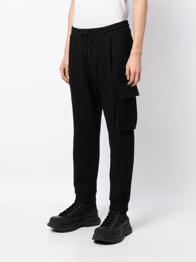 Shop Songzio Side Cargo-pocket Trousers In Black