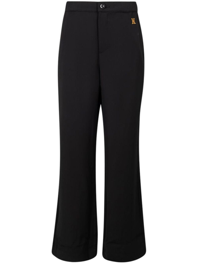 Shop Honor The Gift Bell High-waisted Trousers In Black