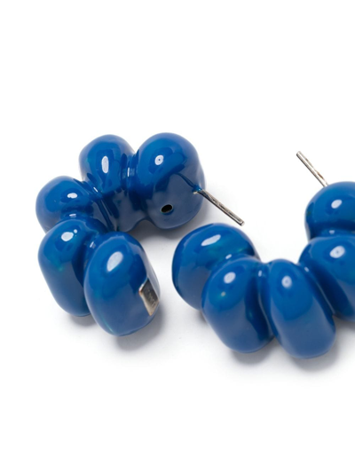 Shop Sunnei Statement Hoop Earrings In Blau