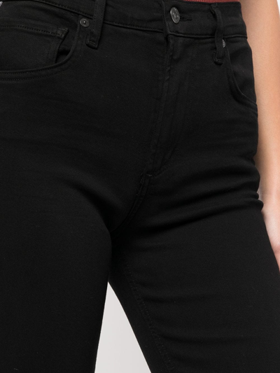 Citizen Of Humanity Isola Cropped Boot-cut Jeans In Schwarz