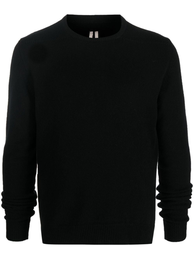 Shop Rick Owens Crew-neck Cashmere-wool Jumper In Black