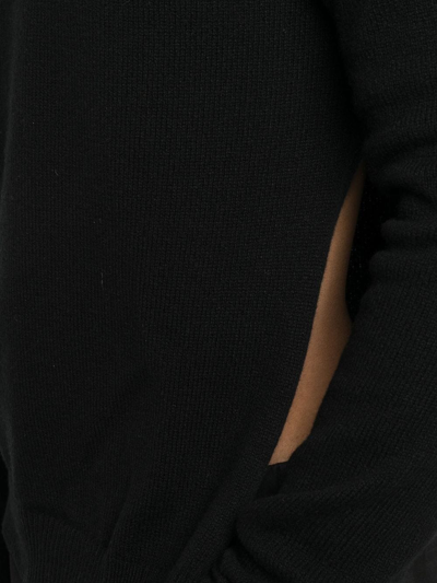 Shop Rick Owens Crew-neck Cashmere-wool Jumper In Black