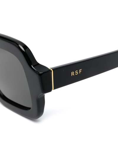 Retrosuperfuture Benz Rectangular Frame Sunglasses In Schwarz