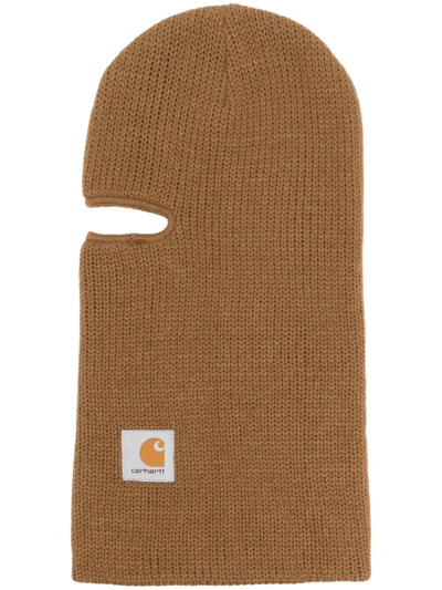Shop Carhartt Storm Chunky-knit Balaclava In Braun