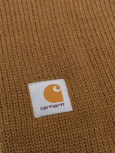 Shop Carhartt Storm Chunky-knit Balaclava In Braun