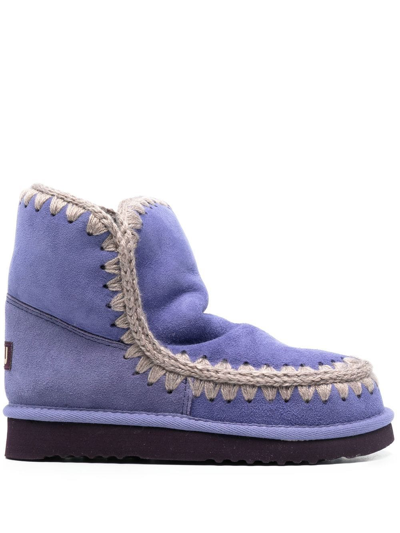 Shop Mou Eskimo 18 Ankle Boots In Violett