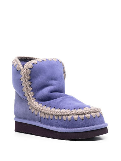 Shop Mou Eskimo 18 Ankle Boots In Violett