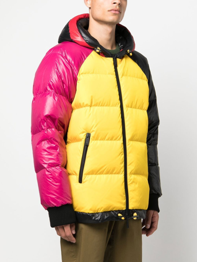 Shop Dsquared2 Logo-print Puffer Jacket In Gelb