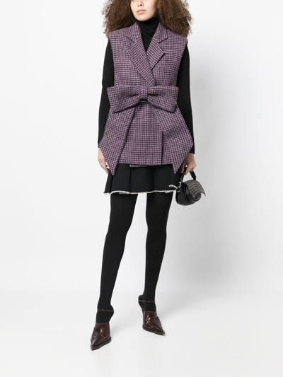 Shop Kimhēkim Wool Sleeveless Blazer In Purple