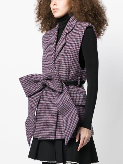 Shop Kimhēkim Wool Sleeveless Blazer In Purple