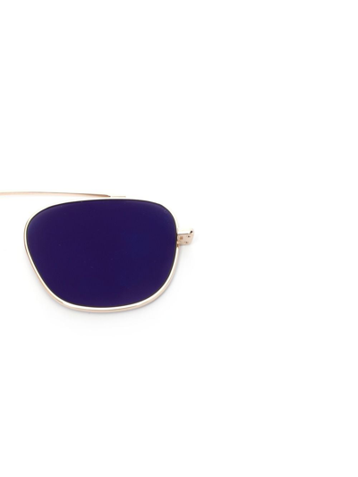 Shop Dita Eyewear Square-frame Tinted Sunglasses In Gold
