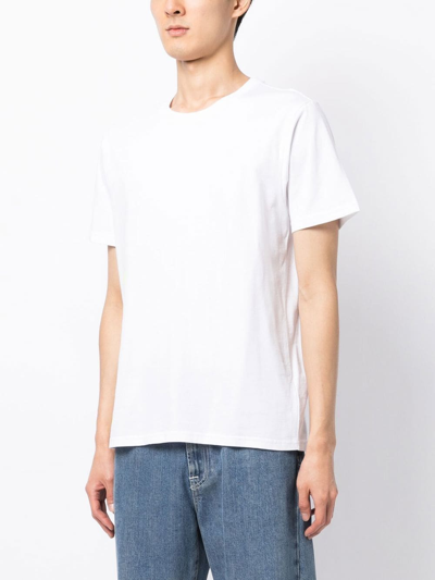 Shop Five Cm Rear-logo Crew-neck T-shirt In Weiss