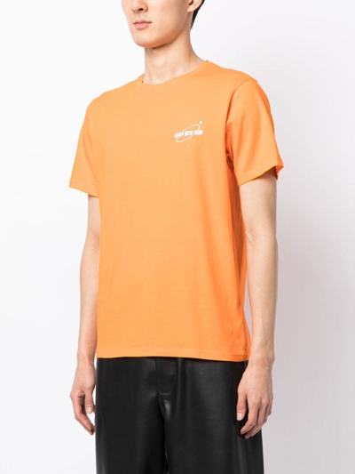 Shop Five Cm Leap Into Void Graphic T-shirt In Orange