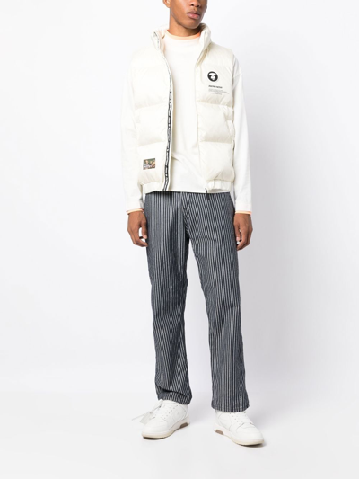 Aape By A Bathing Ape Logo-patch Padded Gilet In Nude