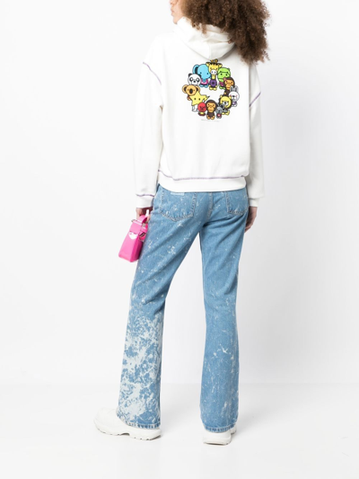 *baby Milo® Store By *a Bathing Ape® Graphic-print Logo Hoodie In White