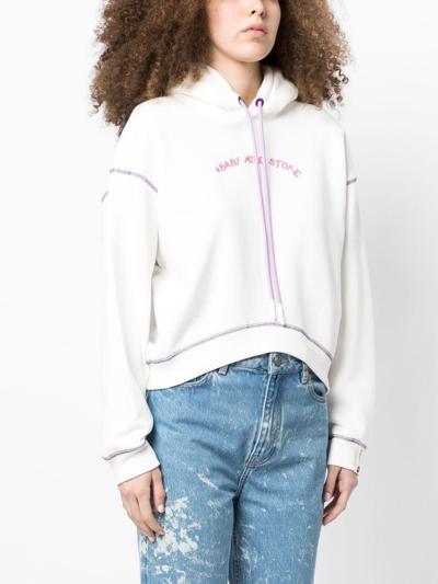 *baby Milo® Store By *a Bathing Ape® Graphic-print Logo Hoodie In White