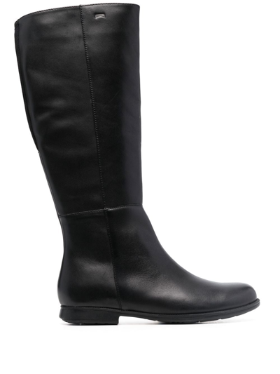 Shop Camper Mil Knee-length Boots In Schwarz