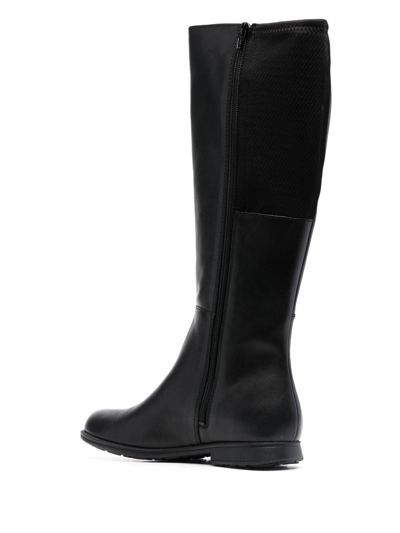 Shop Camper Mil Knee-length Boots In Schwarz