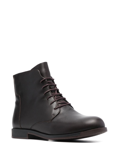 Camper Bowie Lace-up Ankle Boots In Schwarz