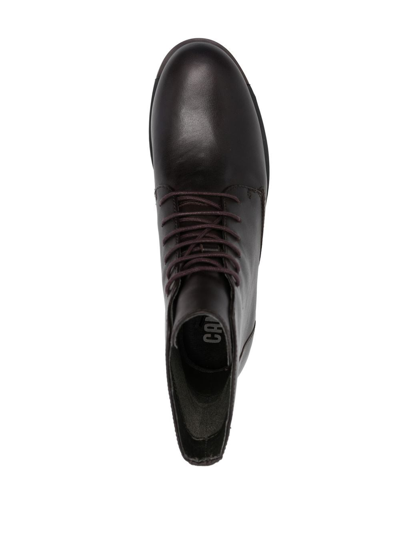 Camper Bowie Lace-up Ankle Boots In Schwarz