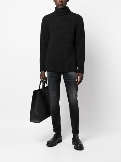 Dondup Slim-cut Leg Jeans In Schwarz