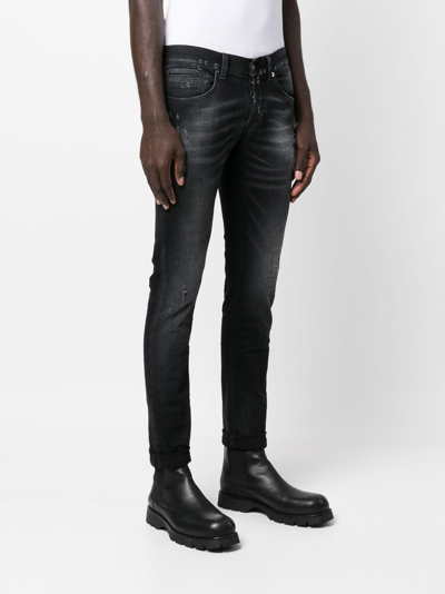 Dondup Slim-cut Leg Jeans In Schwarz