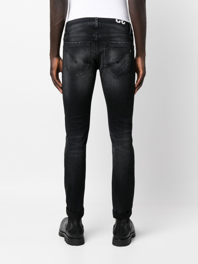 Dondup Slim-cut Leg Jeans In Schwarz