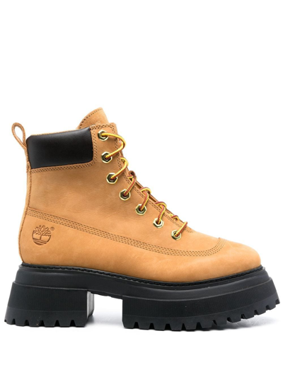 Shop Timberland Sky 6in Laceup 140mm Boots In Braun