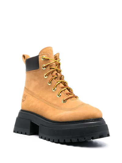 Shop Timberland Sky 6in Laceup 140mm Boots In Braun