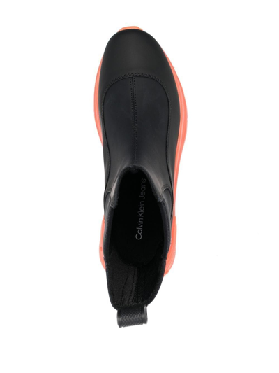 Calvin Klein Chunky Runner Ankle Boots In Schwarz